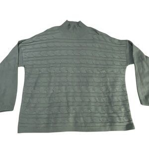 J. Jill Sage Green/ Bluish Cowl Neck Sweater